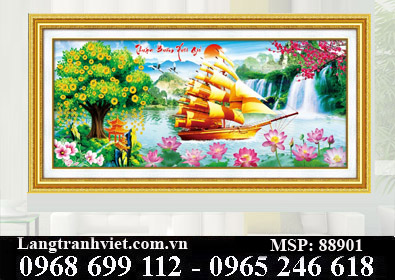 Tranh thêu chữ thập 3D Thuận Buồm Xuôi Gió 88901 - KT:(115x53)cm