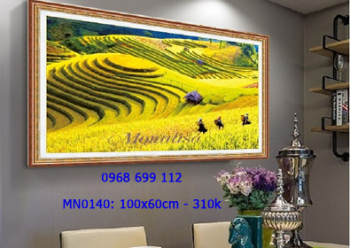 Tranh thêu chữ thập Ruộng Bậc Thang MN0140 - KT:(100x60)cm