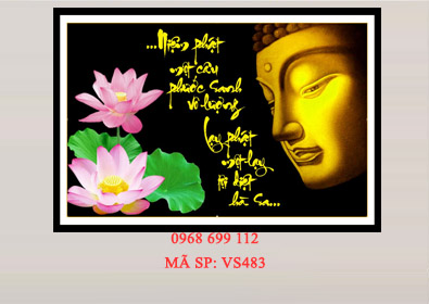 Tranh đính đá Đức Phật VS483 - KT:(82x52)cm