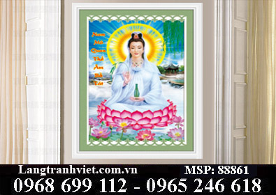 Tranh thêu chữ thập 3D Phật Bà Quan Âm 88861 - KT:(44x59)cm