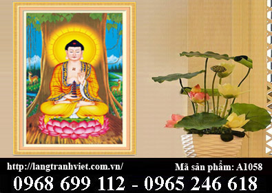 Tranh thêu chữ thập 3D Dược Sư Phật A1058 - Kích thước: 70x48cm