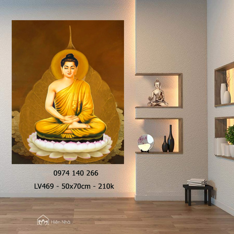 Tranh đính đá Phật Thích Ca LV469 - KT:(50x70)cm