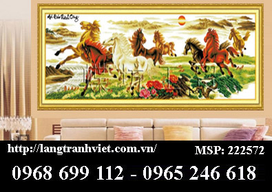 Tranh thêu chữ thập cao cấp DLHY222572. Mã đáo thành công. 150x54cm