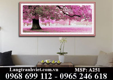 Tranh thêu chữ thập Cây Tình Yêu A251 - KT:(106x50)cm