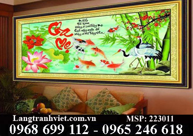 Tranh thêu chữ thập 3D - Chữ Cha Mẹ 223011 - KT:(77x40cm)