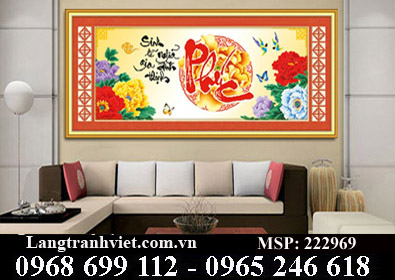 Tranh Thêu Chữ Thập Chữ Phúc 222969 - KT:(88x42) cm