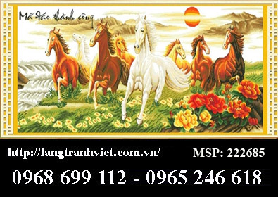 Tranh thêu chữ thập Mã Đáo Thành Công 222685 (129x61cm)