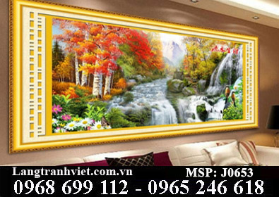 Tranh Thêu CHữ Thập Thiên Nhiên Giao Hòa J0653 - KT:(149x72)cm