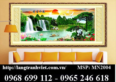 Tranh thêu chữ thập MN2004 Thiên Nhiên Giao Hòa - KT: 205*90cm