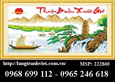 Tranh thêu chữ thập Thuận Buồm Xuôi Gió 222860 (66x43cm)