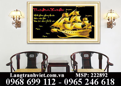 Tranh thêu chữ thập Thuận Buồm Xuôi Gió 222892 - KT:(81x56)cm