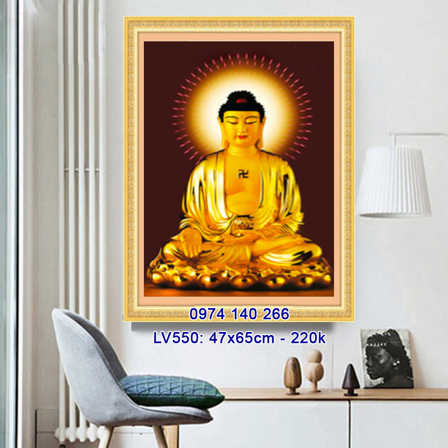 Tranh đính đá Đức Phật LV550 - KT:(47x65)cm