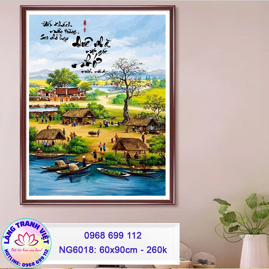 Tranh thêu chữ thập Gia ĐÌnh NG6018 - KT:(60x90)cm