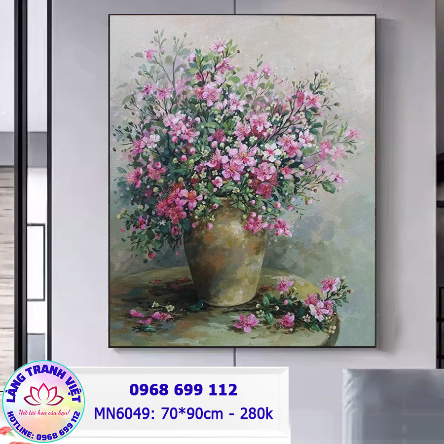 Tranh thêu chữ thập Hoa Sim Tím MN6049 - KT:(70x90)cm